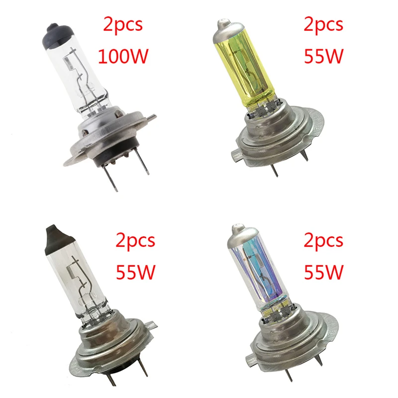 2 ცალი H7 55W/100W 12V 3500-4500k ქსენონის გაზის ჰალოგენური ფარები