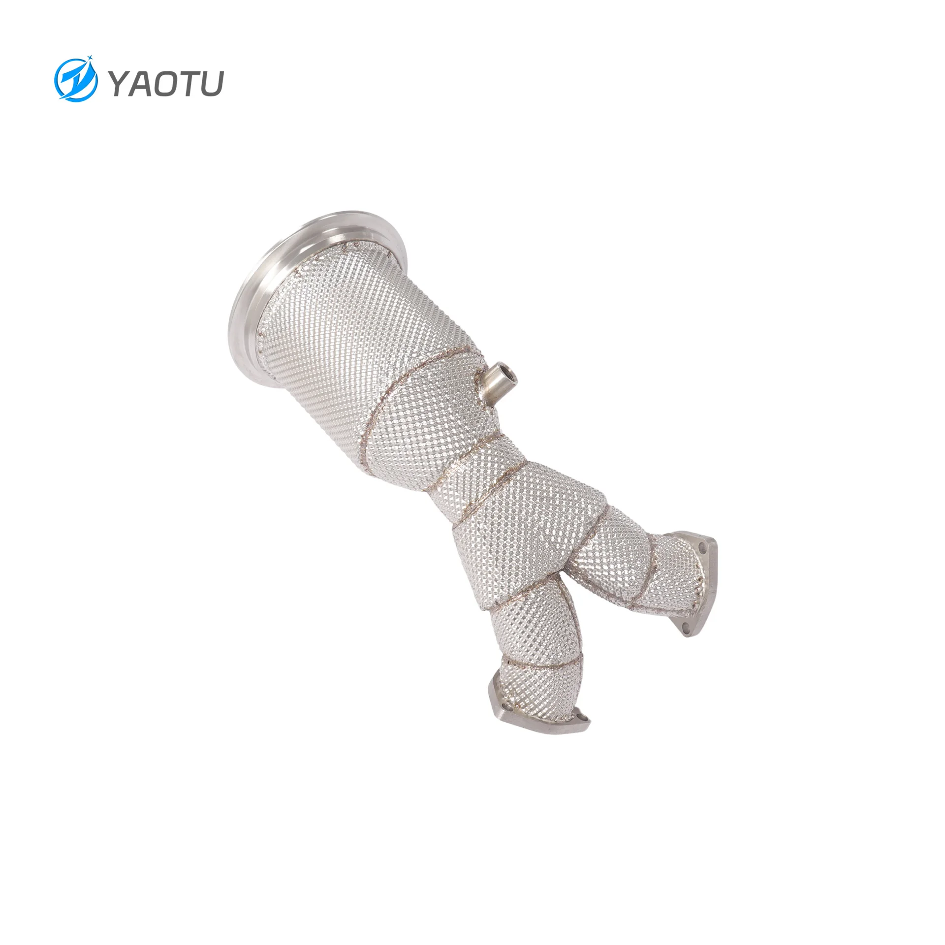 YT High Quality Performance Stainless Steel Downpipe with Heat Insulation and 3-way Catalytic for New Audi SQ5 3.0T National V