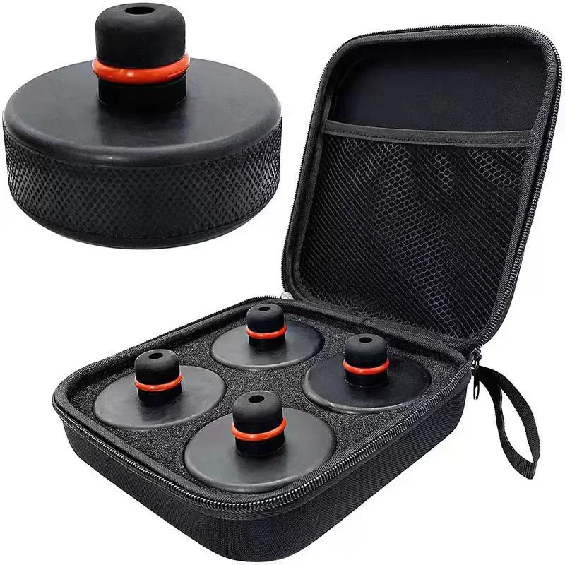 1/4Pcs Car Rubber Lifting Jack Pad With Storage Box Tool Chassis For Tesla Model 3 Model S Model X Auto Parts Auto Parts