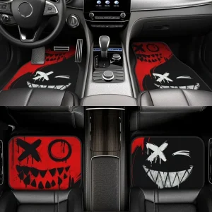 Car Mats 4pcs Polyester Fiber All-Season Vehicle Floor Mats with Anti-Slip Base, Easy To Clean Car Interior Accessories