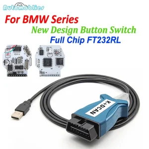 For BMW K DCAN K+CAN FTDI Chip For BMW OBD2 Auto Car Diagnostic Tools OBD 2 Scanner Switch USB Interface Cable K + DCAN for BMW