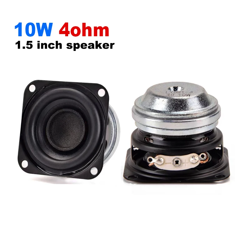 2Pcs 1.5Inch Full Range Portable Speaker 4Ohm 10W Bluetooth Audio Louderspeaker Composite Diaphragm Woofer DIY Home Theater