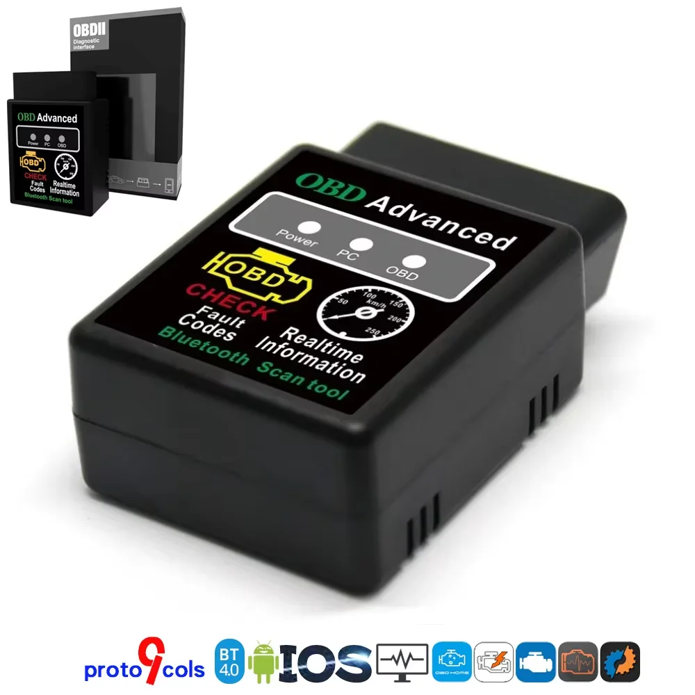 OBDII Bluetooth-თავსებადი 5.1 ავტომობილის დიაგნოსტიკური ინსტრუმენტი