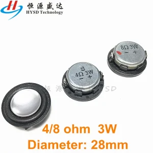 2Pcs 1 Inch Mini Speaker 4 8 Ohm 4R 8R 3W 28MM Full Range Sound Midrange Bass PU Side Speaker Bluetooth Ultra-Thin LoudSpeakers