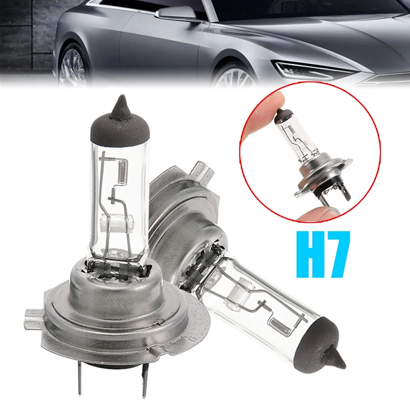 55W H7 Xenon Halogen Headlight Bulbs 12V Car Auto Replacement Lamp White Light Exterior Automotive Accessories Long Life