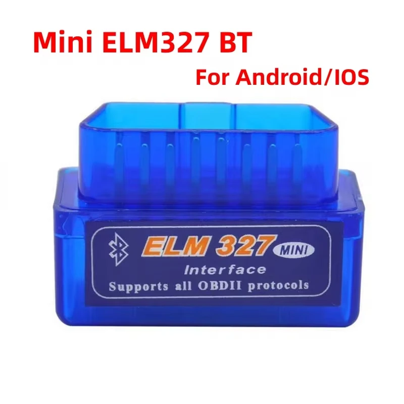 ახალი მინი ELM327 Bluetooth V2.1 OBD2 ავტო დიაგნოსტიკური სკანერი ELM 327 Bluetooth Android/IOS-ისთვის ODB2 სკანირების კოდის წამკითხ