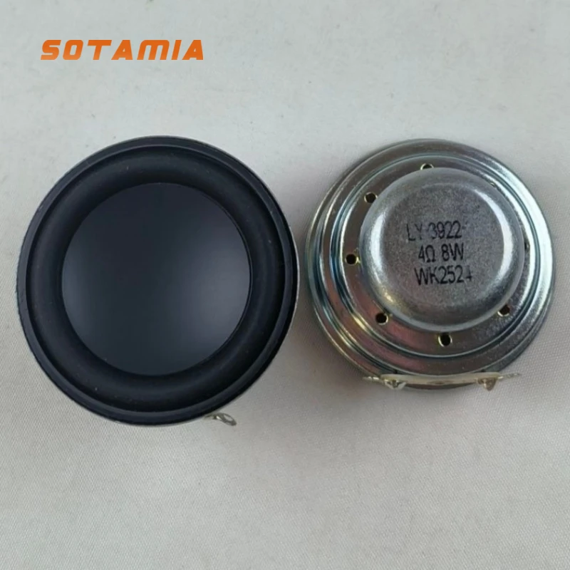 SOTAMIA 2Pcs 1.5 Inch Full Range Audio HIFI Speaker 40mm 4 Ohm 8W Waterproof Loudspeaker DIY Portable Bluetooth Speakers